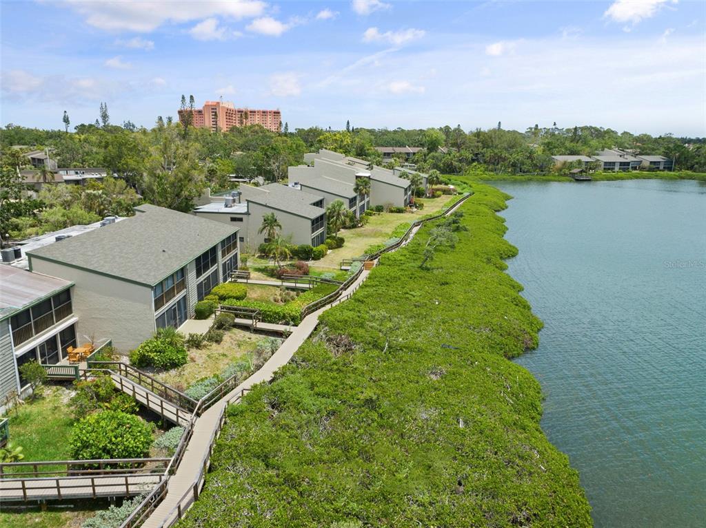 1703 Pelican Cove Road, Unit 356 Sarasota, FL 34231 - Photo 41 of 51 a view of a lake with a yard