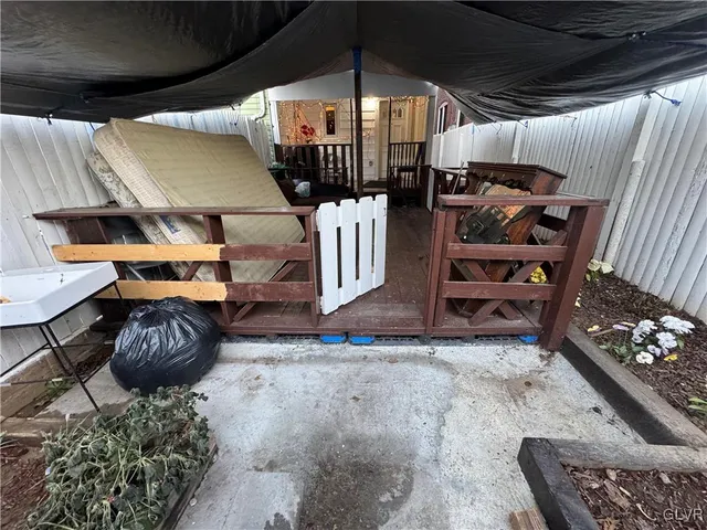 a view of front door of house
