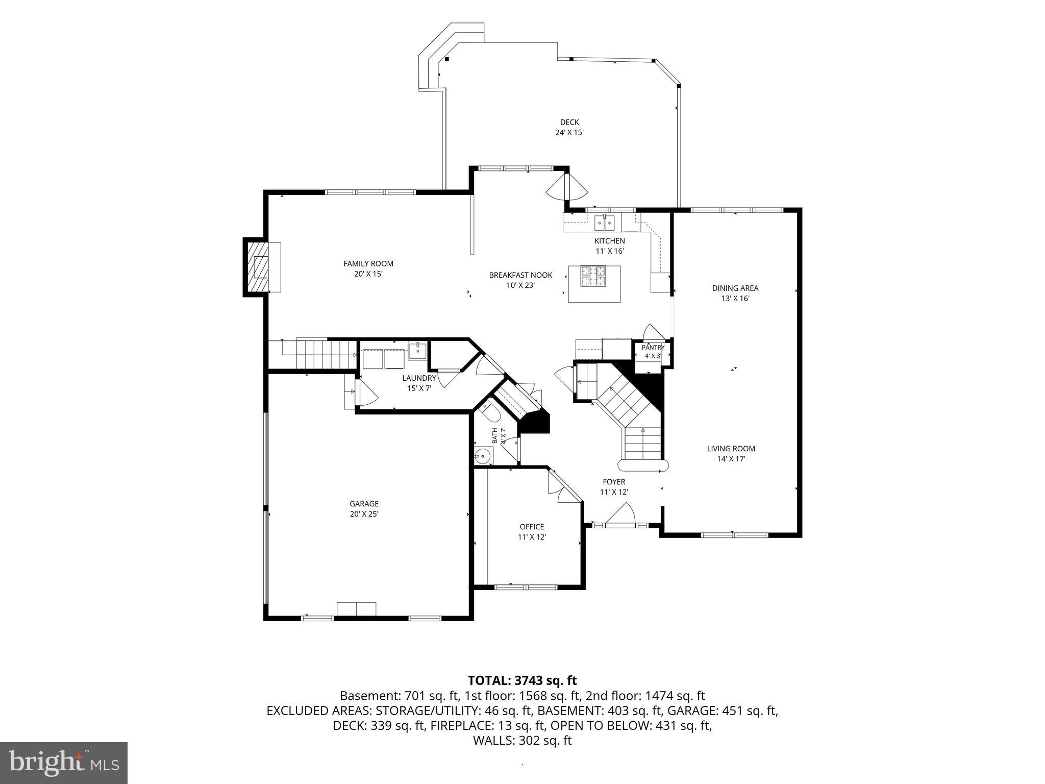737 Meadowbank Road Kennett Square, PA 19348 - Photo 49 of 52 Main Level Floor Plan
