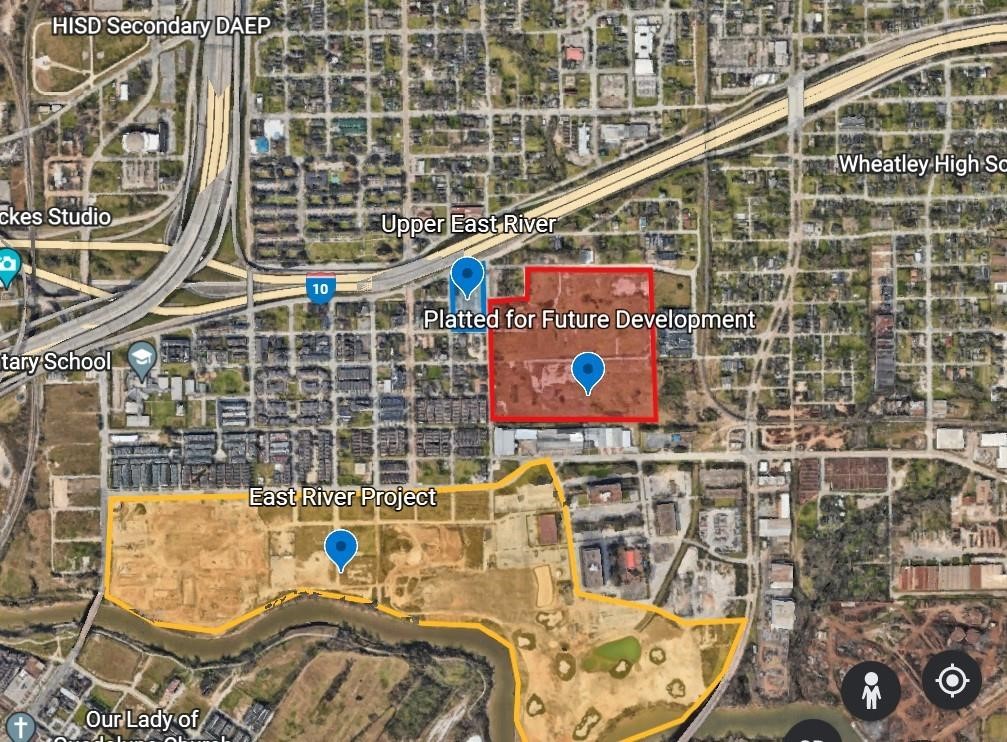 2414 D Canal Street Houston, TX 77003 - Photo 12 of 16 All the yellow is the 150 acres which is the East River!