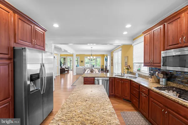 a bedroom with a bed and a table