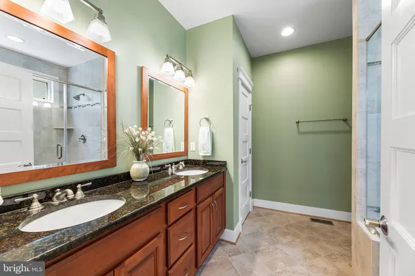 a view of a lake with houses