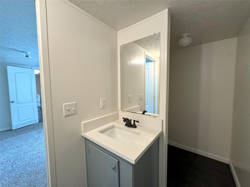 2087 Meadow Road Kerens, TX 75144 - Photo 14 of 28 a bathroom with a sink and a mirror