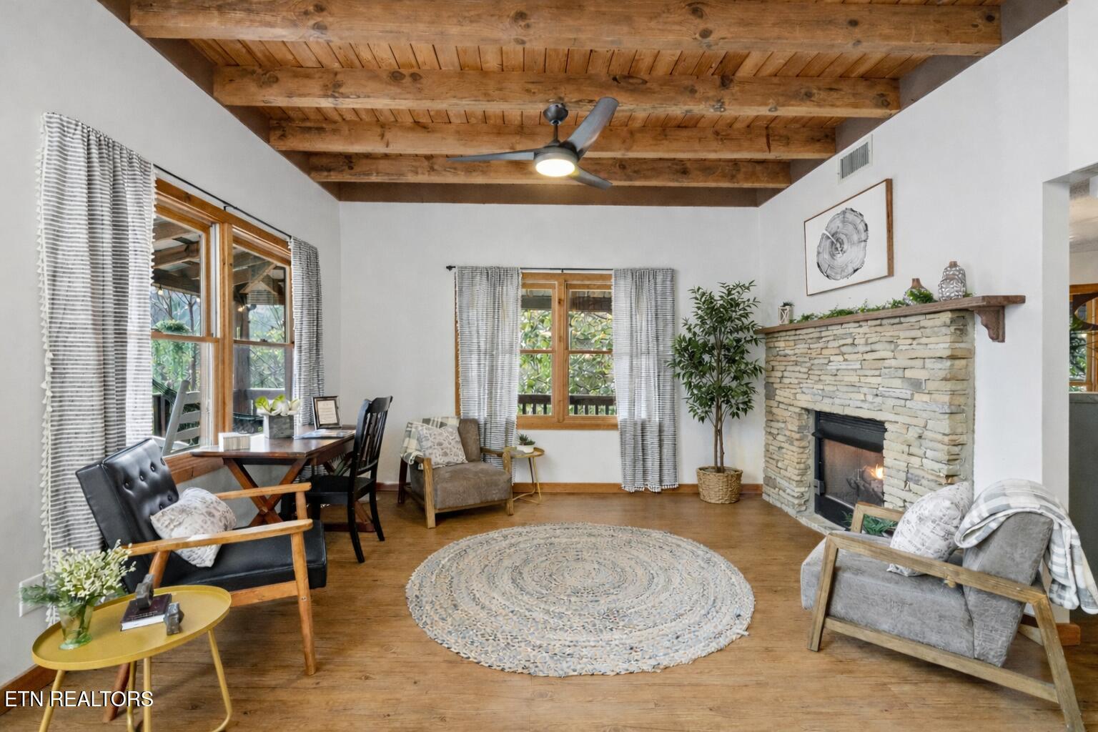 2489 Upper Middle Creek Road Sevierville, TN 37876 - Photo 6 of 57 Cozy rustic-modern living room ambiance