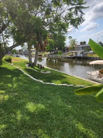 a view of a lake with houses