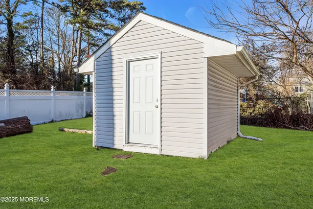 a view of a backyard with a garden