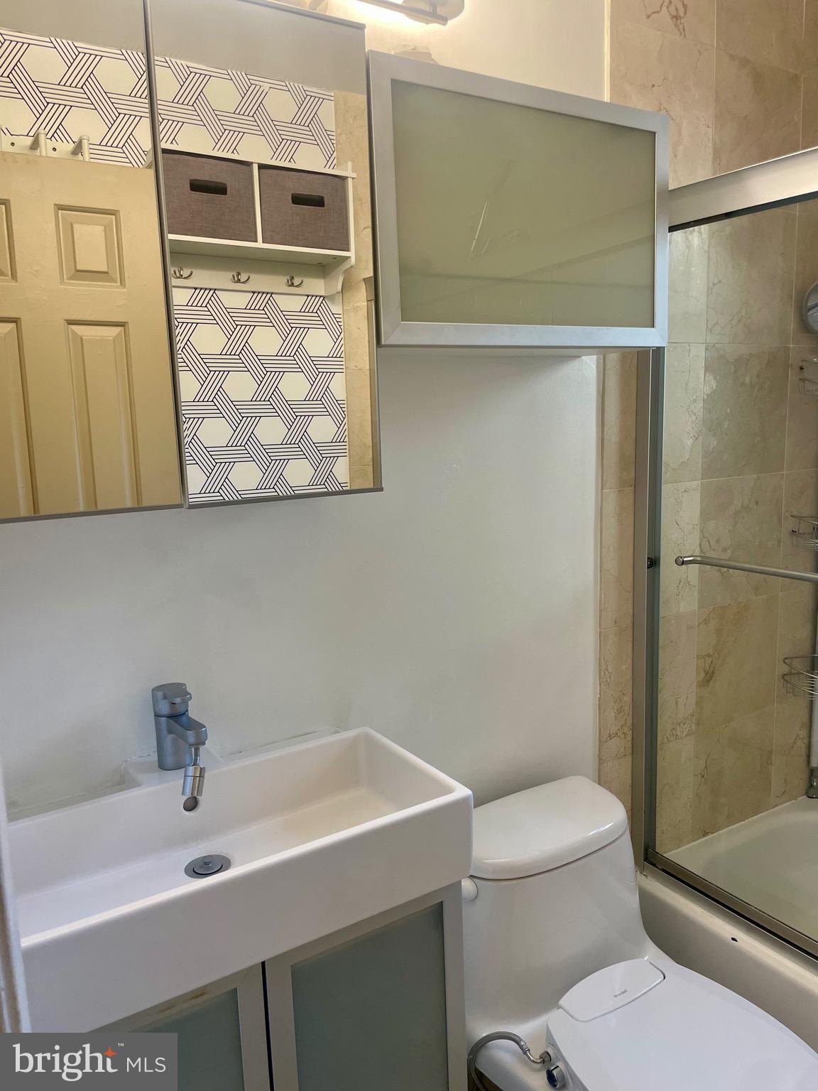 1363 K Street Southeast, Unit 103 Washington, DC 20003 - Photo 11 of 14 a bathroom with a sink a toilet and shower