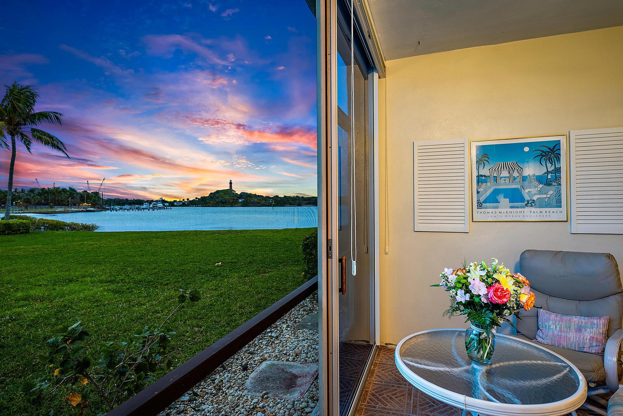 755 Saturn Street, Unit E106 Jupiter, FL 33477 - Photo 19 of 26 Patio & Intracoastal View