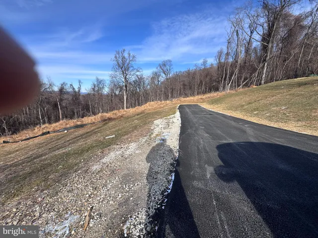 a view of a yard with a snow on the road