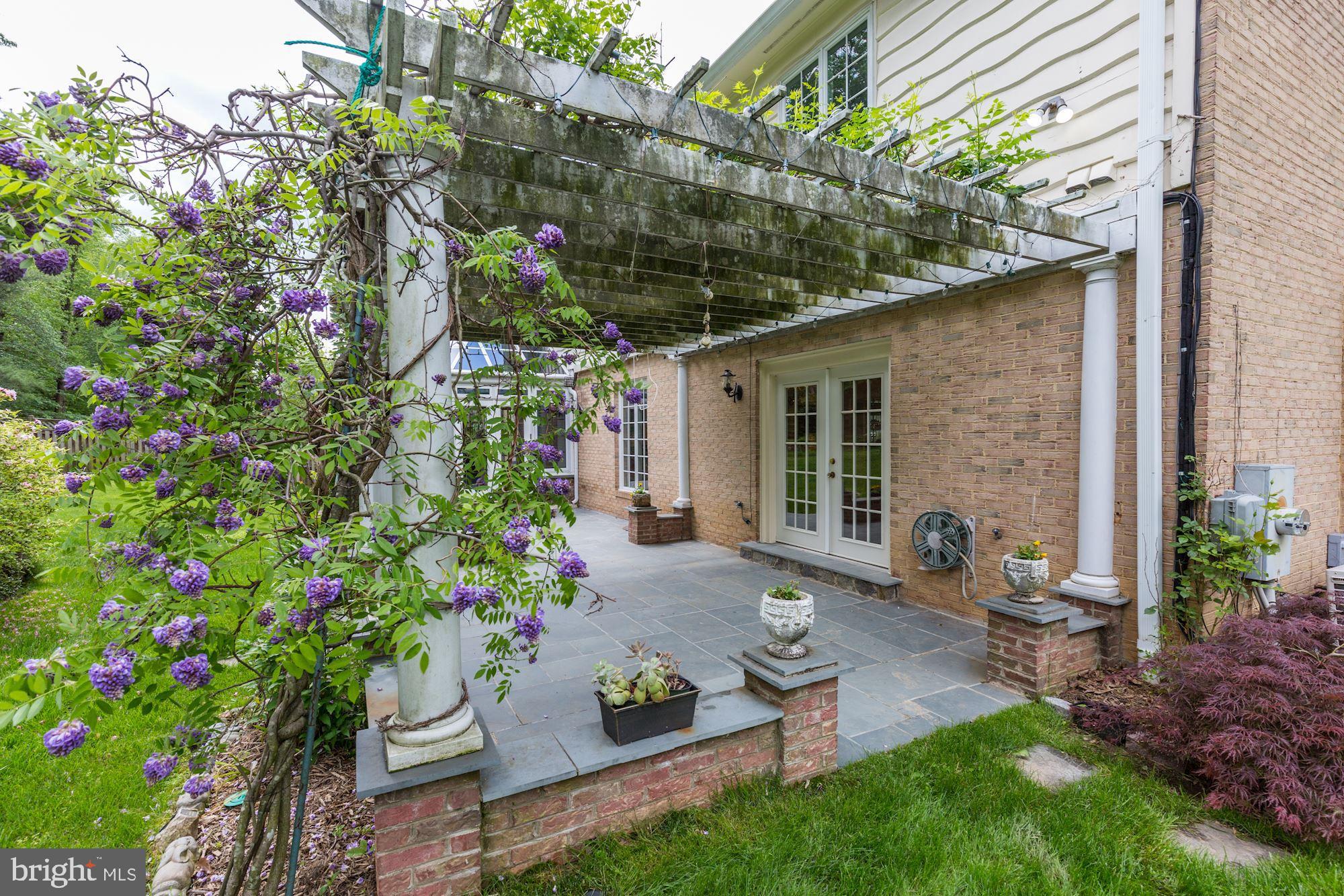 9809 Hall Road Potomac, MD 20854 - Photo 48 of 55 Exterior backyard with beautiful Pergola