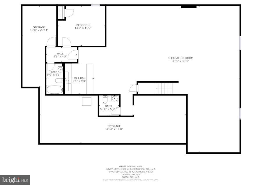 9809 Hall Road Potomac, MD 20854 - Photo 55 of 55 Floor Plan ( Lower Level)