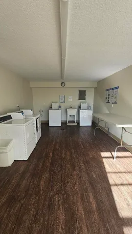 a view of building with yard