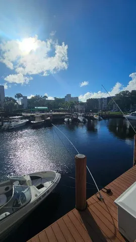 a view of a lake with houses