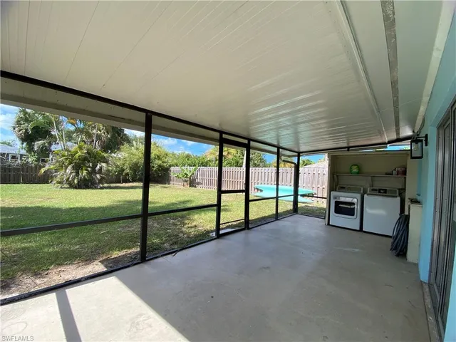 a view of a yard with porch