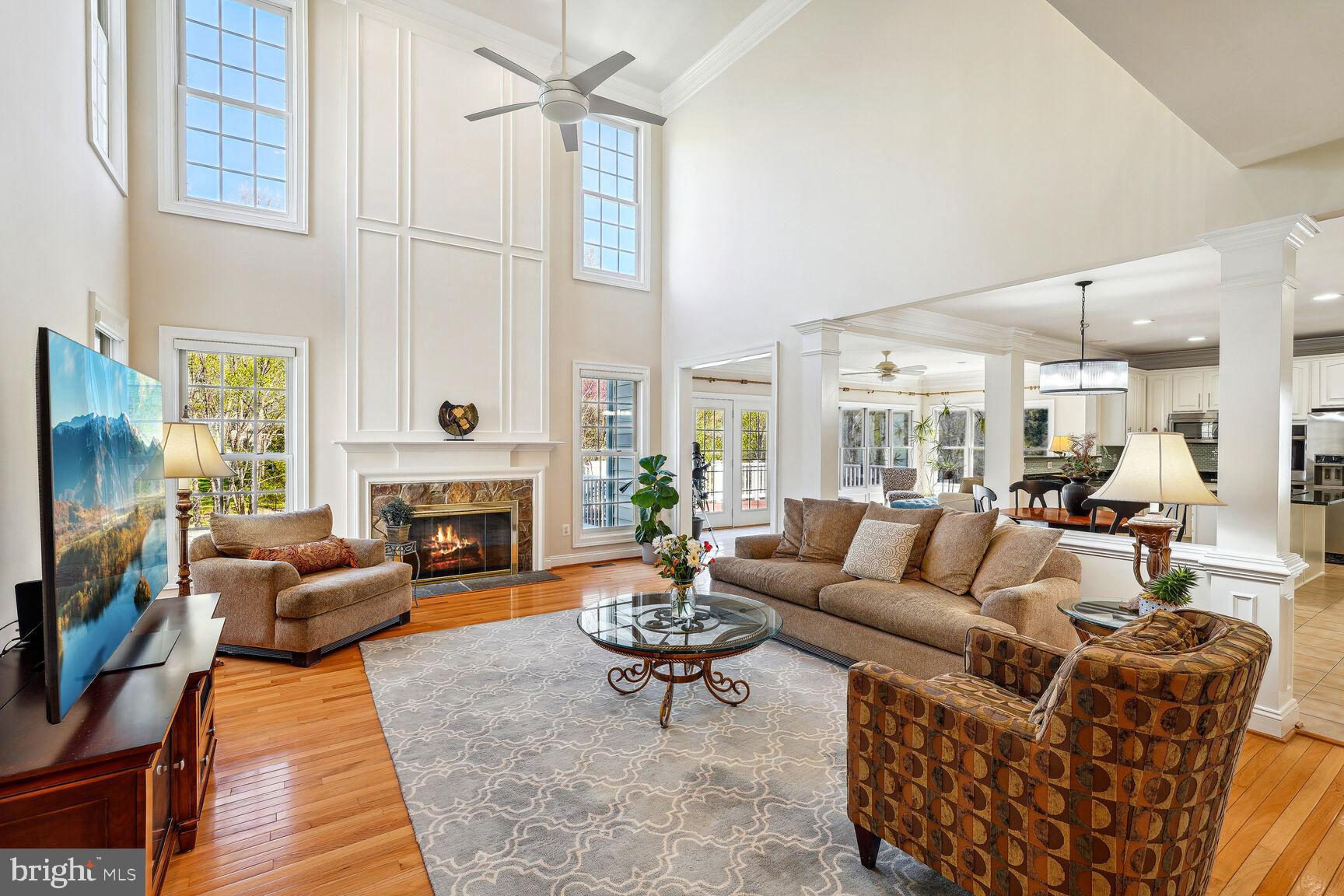 11308 Ridge Mist Terrace Potomac, MD 20854 - Photo 12 of 31 Dramatic Two Story Family Room w/Gas Fireplace