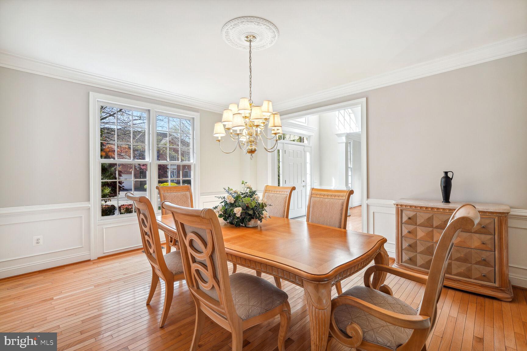 11308 Ridge Mist Terrace Potomac, MD 20854 - Photo 9 of 31 Dining Room with Picture Frame/ Chair Rail Molding