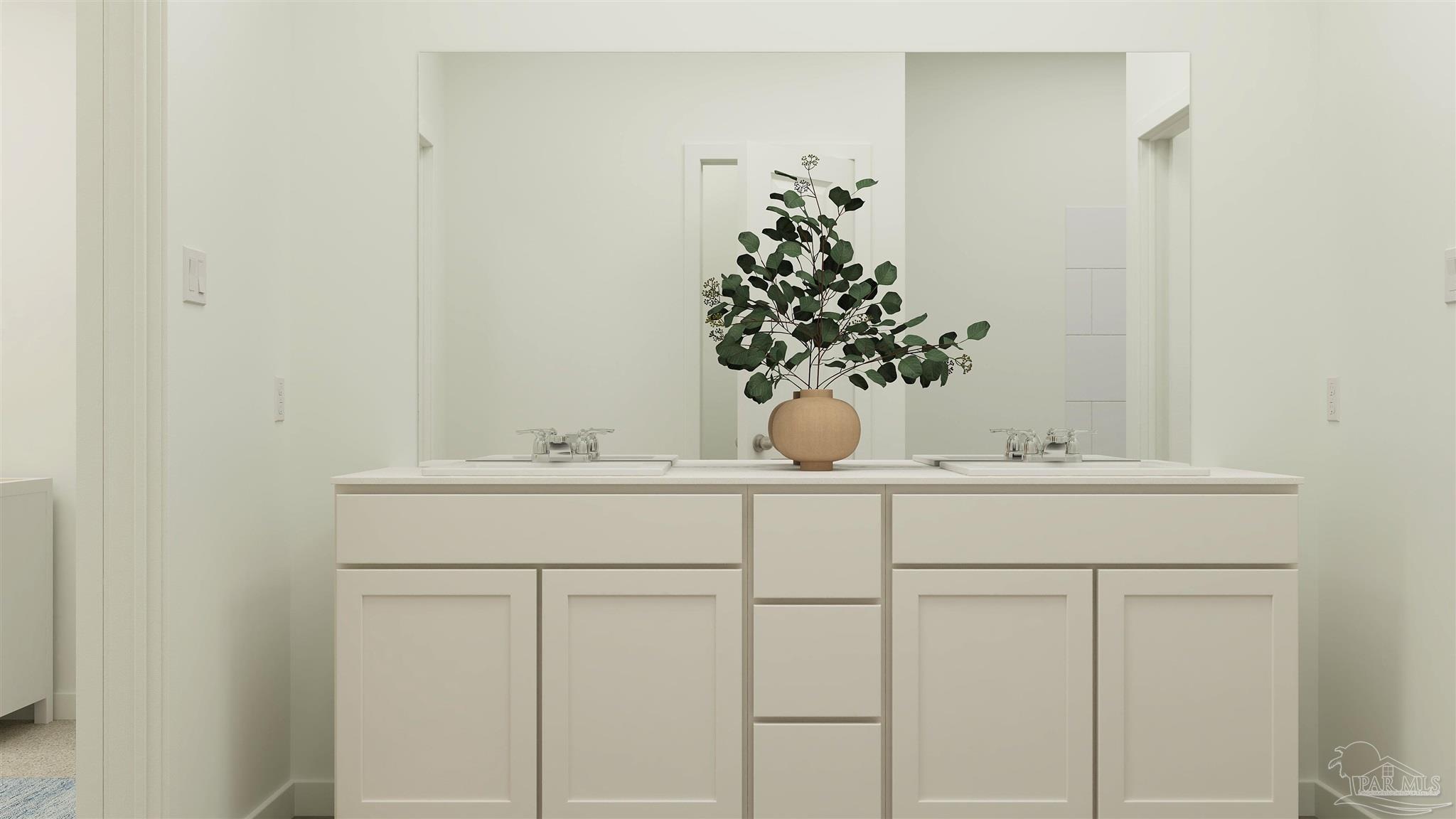5958 Briarcliff Lane Pace, FL 32571 - Photo 14 of 23 a bathroom with a sink and mirror