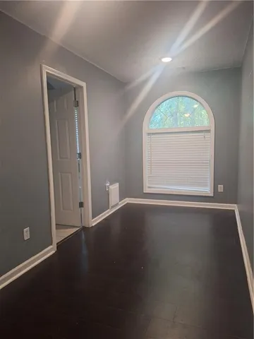 an empty room with a window