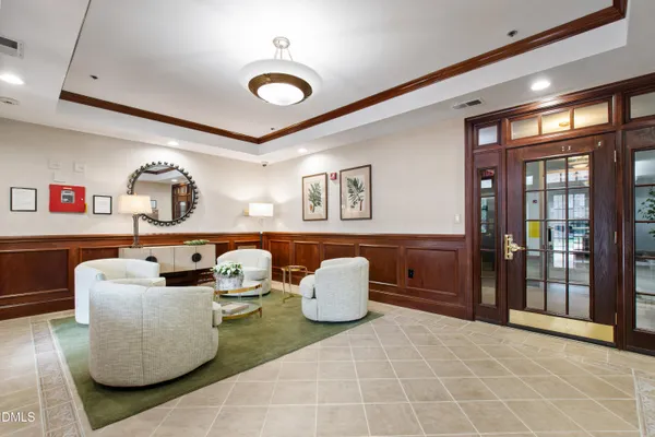 a living room with furniture and window