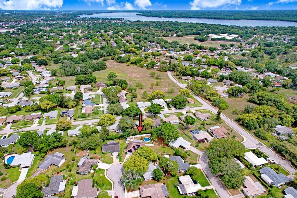 1632 Heather Place Palm Harbor, FL 34684 - Photo 17 of 53 an aerial view of residential houses with outdoor space