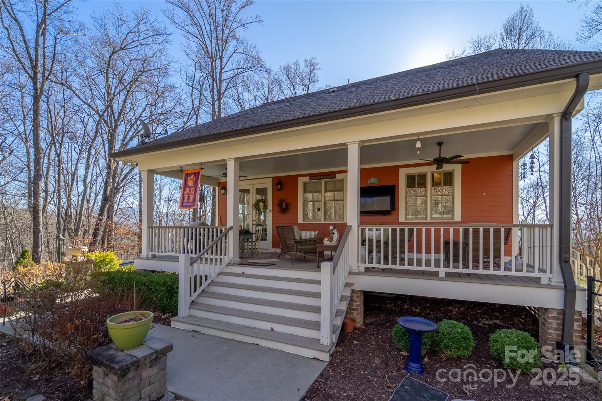1226 Monteith Branch Road Sylva, NC 28779 - Photo 15 of 40 a front view of a house with a garden