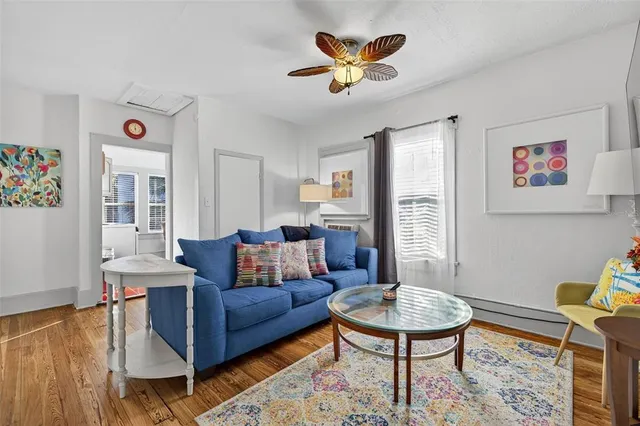 a view of a living room and window