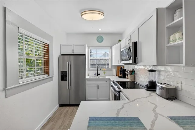 an aerial view of multiple house