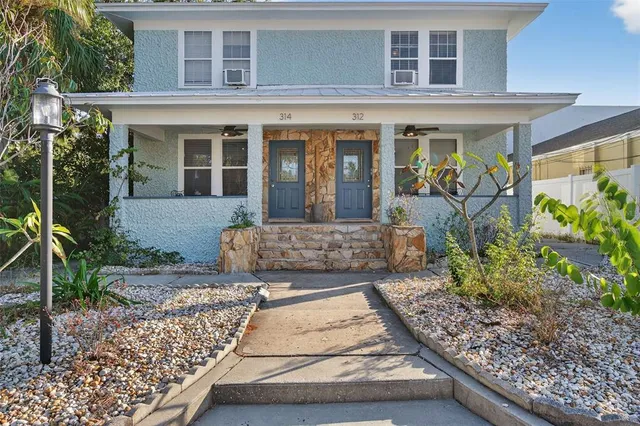 front view of a house with a outdoor space
