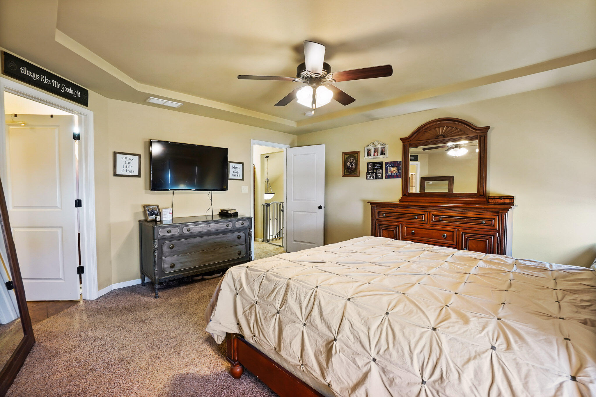 17266 Independence Drive Lowell, IN 46356 - Photo 7 of 28 a bedroom with a bed and a flat screen tv