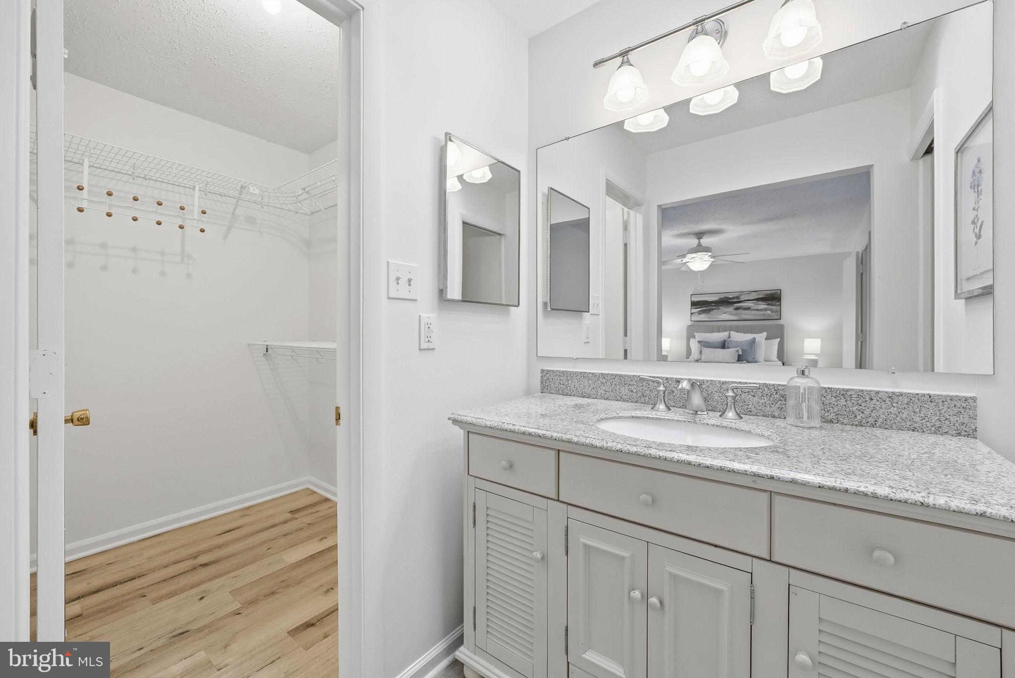 2316 Glade Bank Way Reston, VA 20191 - Photo 19 of 26 a bathroom with a sink a vanity and a mirror