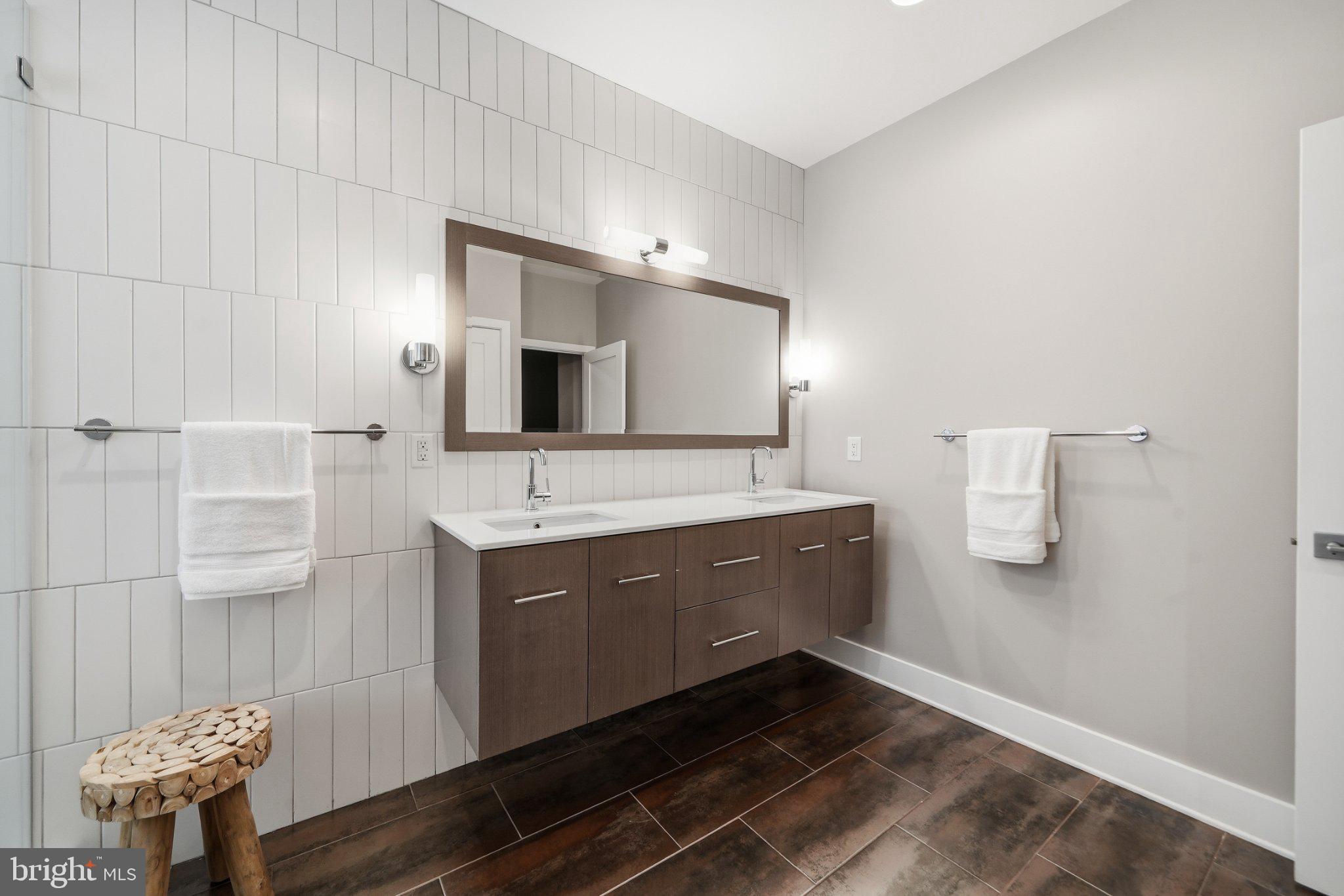 237 West Thompson Street Philadelphia, PA 19122 - Photo 21 of 35 Sleek modern bathroom with elegant finishes.