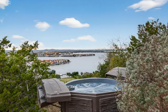 a view of a terrace with furniture and a potted plant