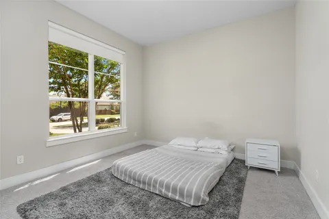 a aerial view of a house yard and mountain view