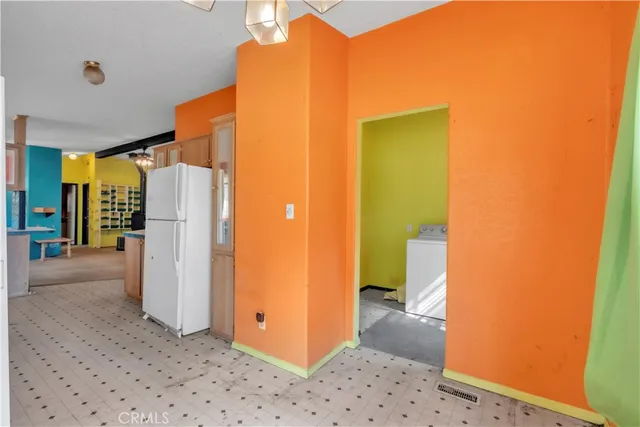 a view of a bathroom with a walk in closet