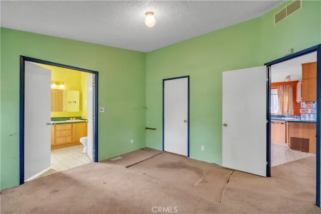 a view of room with painted walls