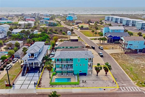 an aerial view of multiple house