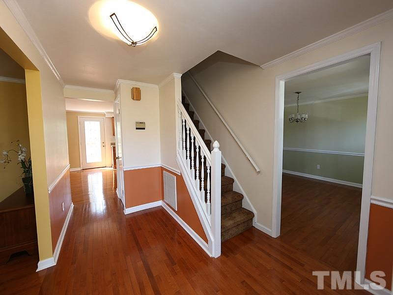 412 Southeast Maynard Road Cary, NC 27511 - Photo 3 of 19 As you enter the home, the Dining Room is on your Right; straight back is the Kitchen and Family Room. The Living Room is on your Left.