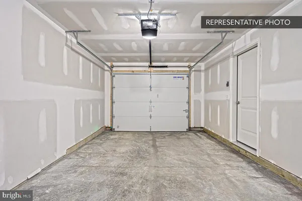 a view of a garage