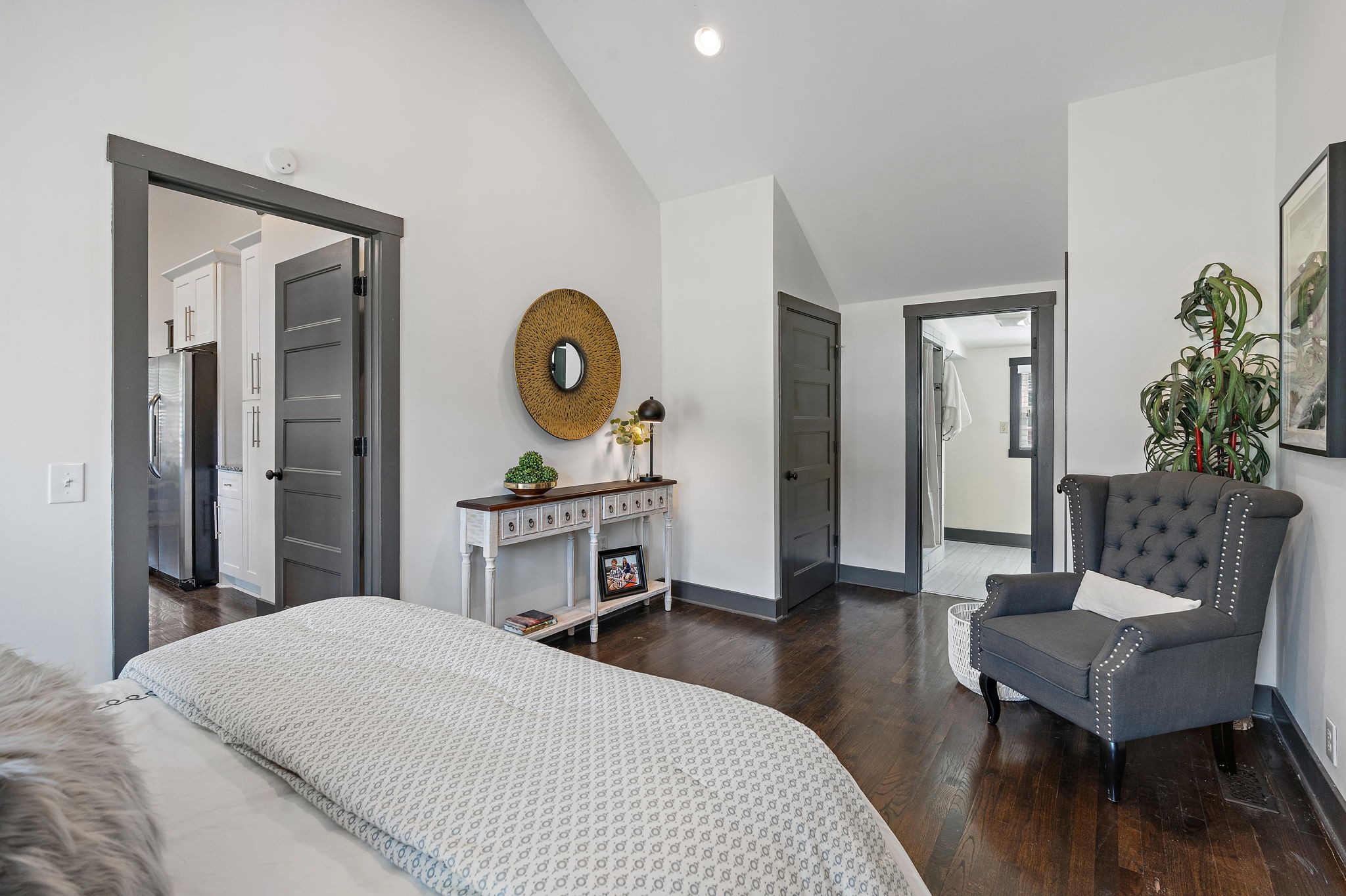 2614 Live Oak Road Nashville, TN 37210 - Photo 14 of 37 a bedroom with a bed and wooden floor