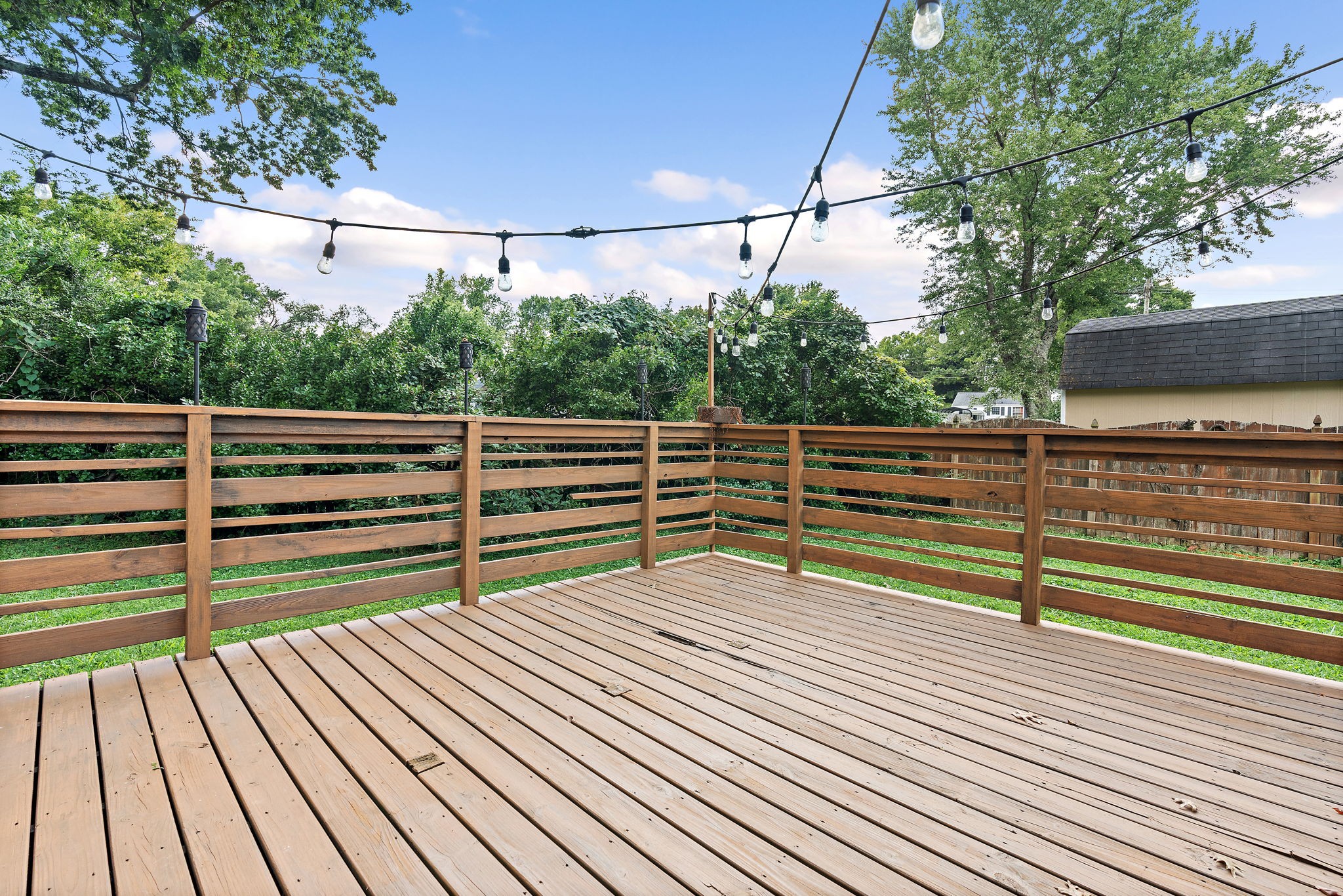 2614 Live Oak Road Nashville, TN 37210 - Photo 22 of 37 a view of a wooden deck and a yard