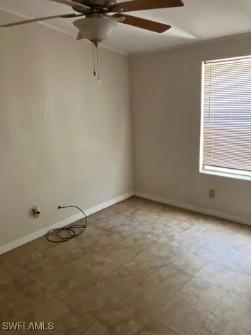 an empty room with a window