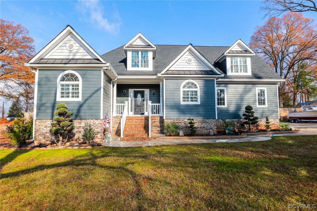 a front view of a house with swimming pool