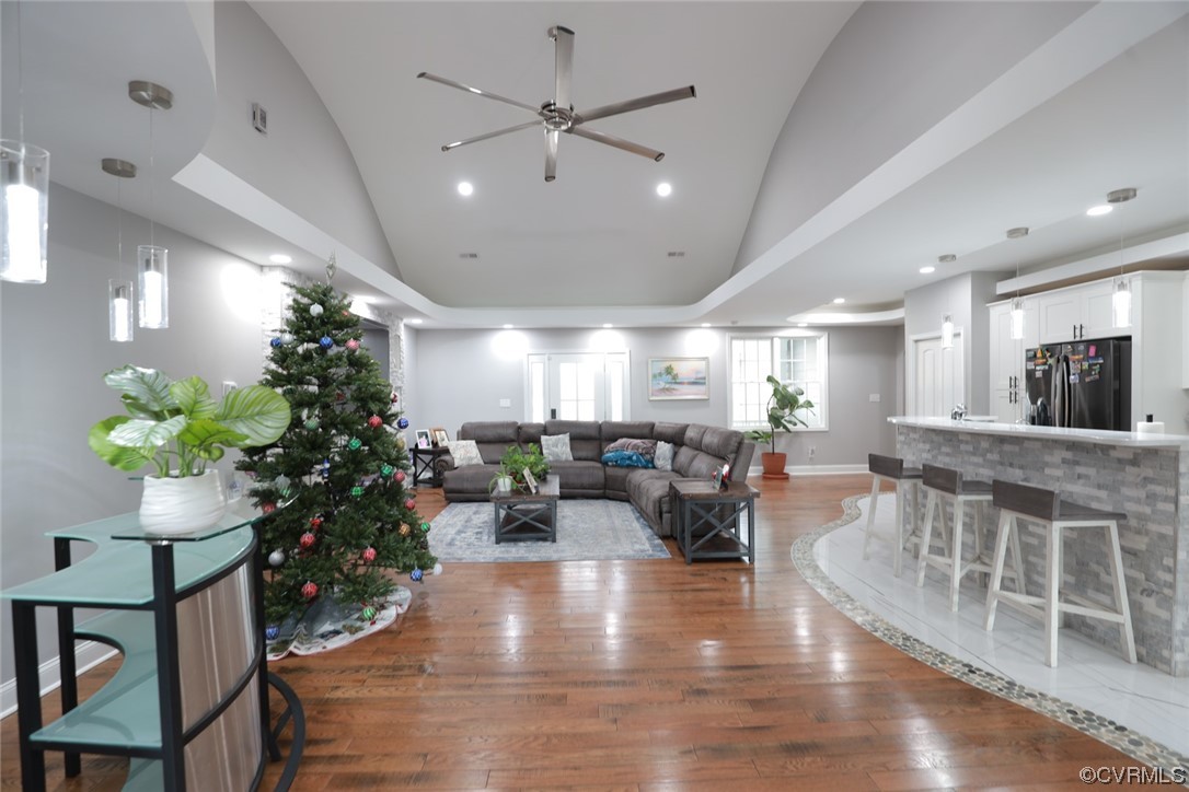 2420 Aberdeen Road Richmond, VA 23237 - Photo 12 of 50 a living room with furniture potted plant and a chandelier