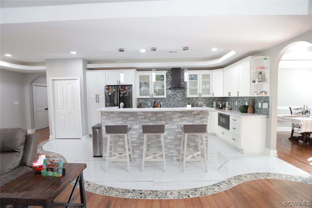 2420 Aberdeen Road Richmond, VA 23237 - Photo 28 of 50 a kitchen with stainless steel appliances granite countertop a sink and a white cabinets