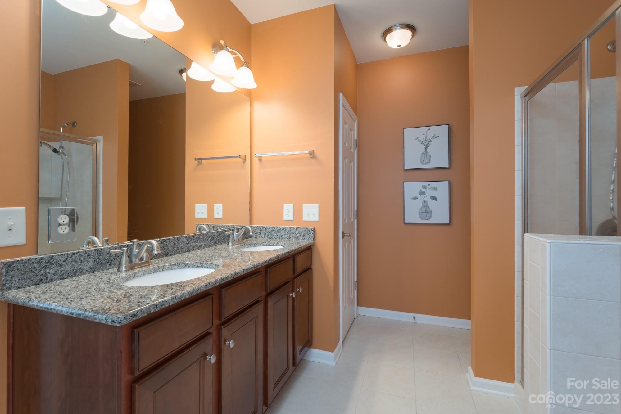 627 Sunfish Lane Tega Cay, SC 29708 - Photo 27 of 46 a bathroom with a granite countertop sink and a mirror