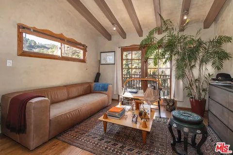 a view of a balcony on the wall