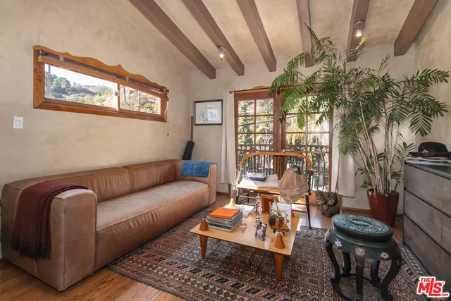 a view of a balcony on the wall