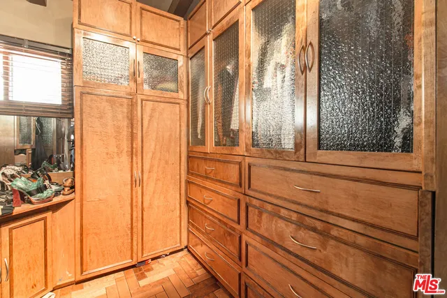 a bathroom with a bathtub and shower