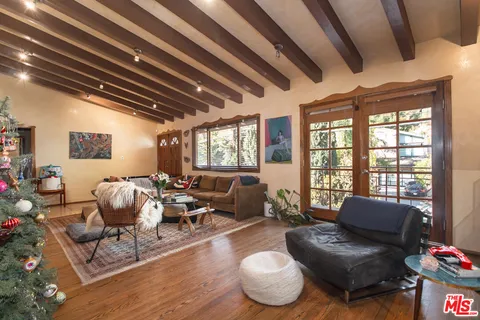 a outdoor space with a couch