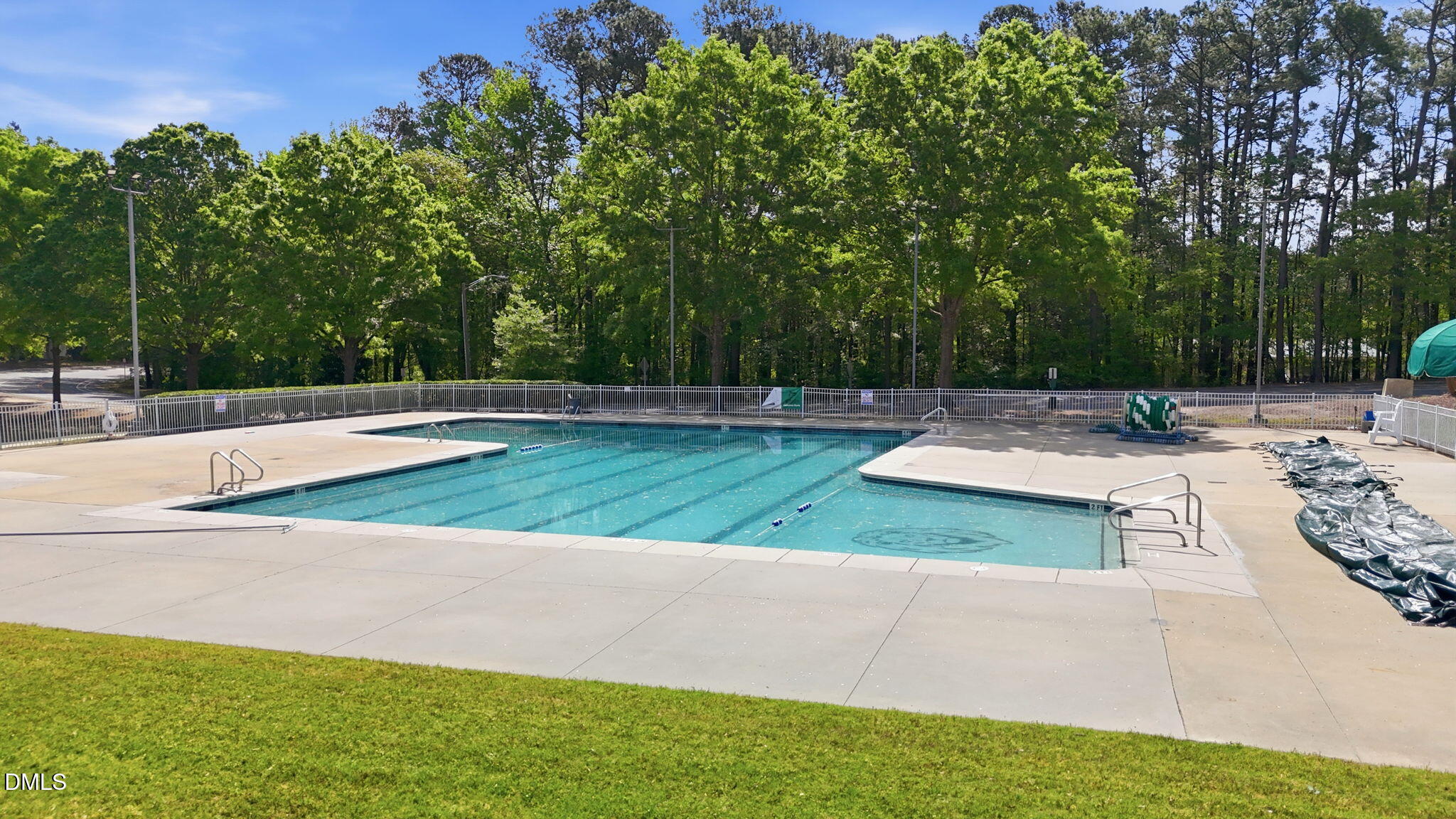 4952 Liverpool Lane Raleigh, NC 27604 - Photo 39 of 44 a view of backyard with swimming pool and outdoor seating